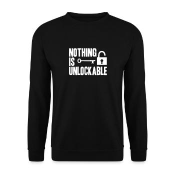 Locksmith Nothing is unlockable Pick Tools - Unisex Sweatshirt - black - Front - Alina (178cm) & Michal (187cm)
