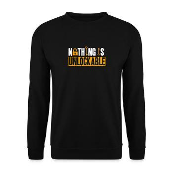 Serrurier Rien n’est déverrouillable Outils de prélèvement - Sweat-shirt Unisexe - noir - Devant - Alina (178cm) & Michal (187cm)