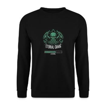 Cthulhu Chaos Loading, Cosmic Horror Cthulhu - Unisex Sweatshirt - black - Front - Alina (178cm) & Michal (187cm)