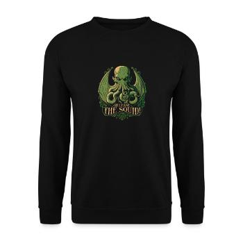 Cthulhu Release The Squid, Cosmic Horror Cthulhu - Unisex Pullover - Schwarz - Vorne - Alina (178cm) & Michal (187cm)