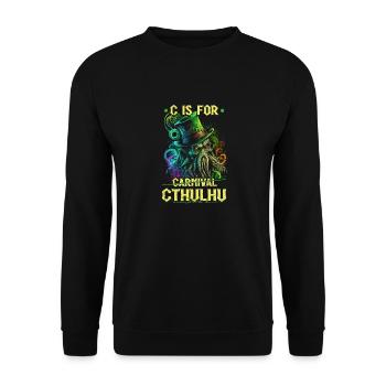 C Is For Cthulhu Carnival Mardi Gras Cosmic Horror - Unisex Sweatshirt - black - Front - Alina (178cm) & Michal (187cm)