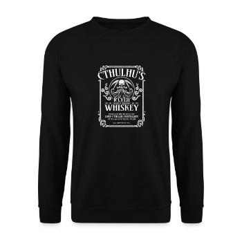 Cthulhu Whiskey Label, Funny Cosmic Horror Cthulhu - Unisex Pullover - Schwarz - Vorne - Alina (178cm) & Michal (187cm)
