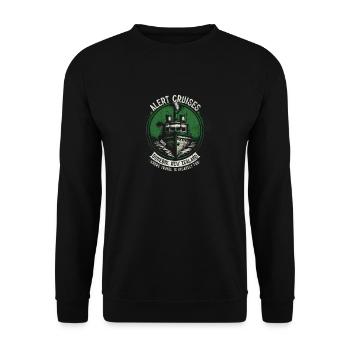 Cthulhu Ship Alert Cruises, Cosmic Horror Cthulhu - Unisex Pullover - Schwarz - Vorne - Alina (178cm) & Michal (187cm)