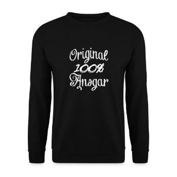 Original 100% Ansgar - Unisex Sweatshirt - black - Front - Alina (178cm) & Michal (187cm)