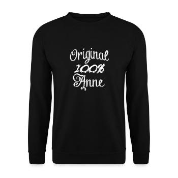 Original 100% Anne - Unisex Sweatshirt - black - Front - Alina (178cm) & Michal (187cm)