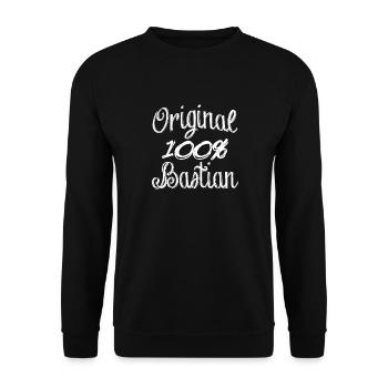 Original 100% Bastian - Unisex Pullover - Schwarz - Vorne - Alina (178cm) & Michal (187cm)