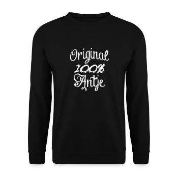 Original 100% Antje - Unisex Sweatshirt - black - Front - Alina (178cm) & Michal (187cm)