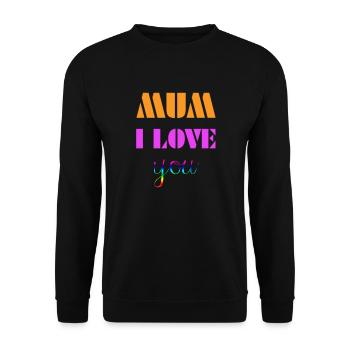 Mum i love you - Unisex Sweatshirt - black - Front - Alina (178cm) & Michal (187cm)
