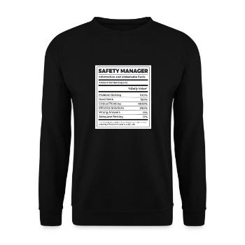 Beauftragter für Arbeitssicherheit Manager - Unisex Pullover - Schwarz - Vorne - Alina (178cm) & Michal (187cm)