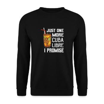 Juste un Cuba Libre de plus Je promets de boire du rhum - Sweat-shirt Unisexe - noir - Devant - Alina (178cm) & Michal (187cm)