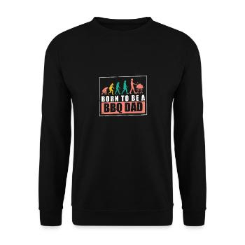 BBQ Daddy Joke BBQ Grill Daddy - Unisex Sweatshirt - black - Front - Alina (178cm) & Michal (187cm)