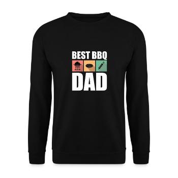 BBQ Daddy Joke BBQ Grill Daddy - Unisex Sweatshirt - black - Front - Alina (178cm) & Michal (187cm)