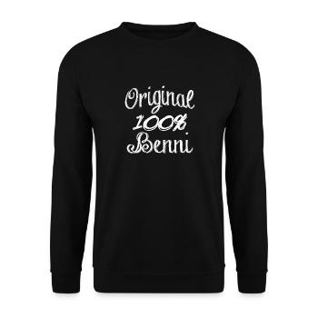 Original 100% Benni - Unisex Sweatshirt - black - Front - Alina (178cm) & Michal (187cm)
