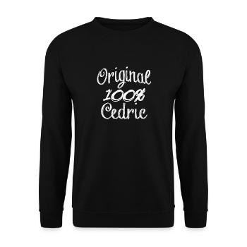 Original 100% Cedric - Unisex Pullover - Schwarz - Vorne - Alina (178cm) & Michal (187cm)