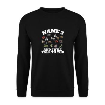 Insect collectors, insects, beetle lovers, entomologists - Unisex Sweatshirt - black - Front - Alina (178cm) & Michal (187cm)