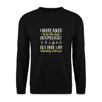 Insect collectors, insects, beetle lovers, entomologists - Unisex Sweatshirt - black - Front - Alina (178cm) & Michal (187cm)