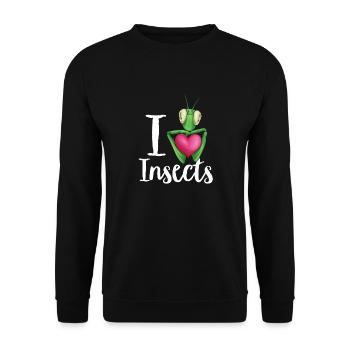 Insect collectors, insects, beetle lovers, entomologists - Unisex Sweatshirt - black - Front - Alina (178cm) & Michal (187cm)