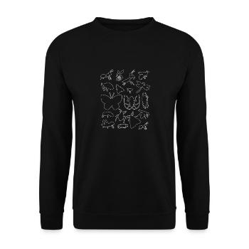 Insect collectors, insects, beetle lovers, entomologists - Unisex Sweatshirt - black - Front - Alina (178cm) & Michal (187cm)