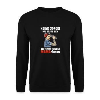 Mutter Muttertag Mama - Unisex Pullover - Schwarz - Vorne - Alina (178cm) & Michal (187cm)
