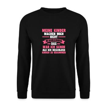 Mutter Muttertag Mama - Unisex Pullover - Schwarz - Vorne - Alina (178cm) & Michal (187cm)