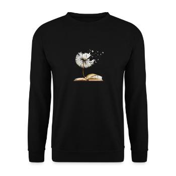 Livres de pissenlit pour bibliothécaire Bibliophiles Lecture - Sweat-shirt Unisexe - noir - Devant - Alina (178cm) & Michal (187cm)