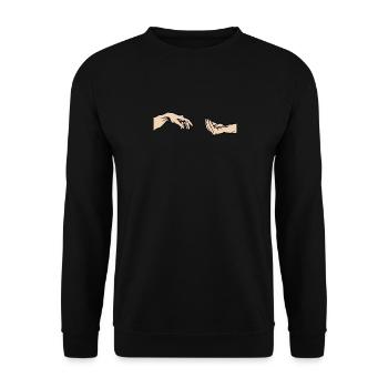 Geste de la main italien Création d'Adam Parody - Sweat-shirt Unisexe - noir - Devant - Alina (178cm) & Michal (187cm)