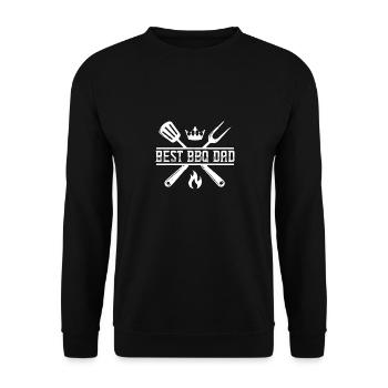BBQ Daddy Joke BBQ Grill Daddy - Unisex Sweatshirt - black - Front - Alina (178cm) & Michal (187cm)