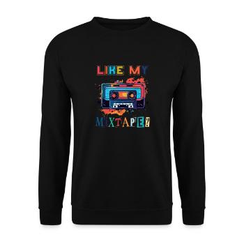 Like my mixtape - Unisex Pullover - Schwarz - Vorne - Alina (178cm) & Michal (187cm)