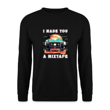 Like my mixtape - Unisex Pullover - Schwarz - Vorne - Alina (178cm) & Michal (187cm)