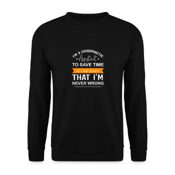 Chiropractor Massager Chiropractic Massage - Unisex Sweatshirt - black - Front - Alina (178cm) & Michal (187cm)