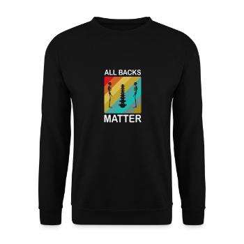 Chiropractor Massager Chiropractic Massage - Unisex Sweatshirt - black - Front - Alina (178cm) & Michal (187cm)