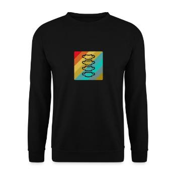 Chiropractor Massager Chiropractic Massage - Unisex Sweatshirt - black - Front - Alina (178cm) & Michal (187cm)