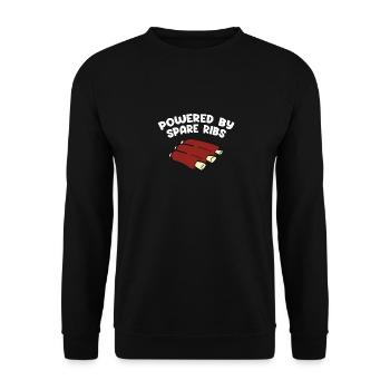 Spare Ribs Food Lover Grillen BBQ Ribs Barbecue - Unisex Pullover - Schwarz - Vorne - Alina (178cm) & Michal (187cm)