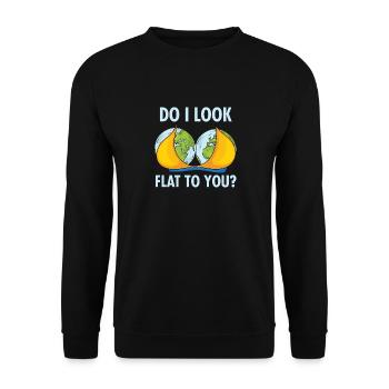 Est-ce que je te regarde à plat drôle Science de la Terre plate - Sweat-shirt Unisexe - noir - Devant - Alina (178cm) & Michal (187cm)