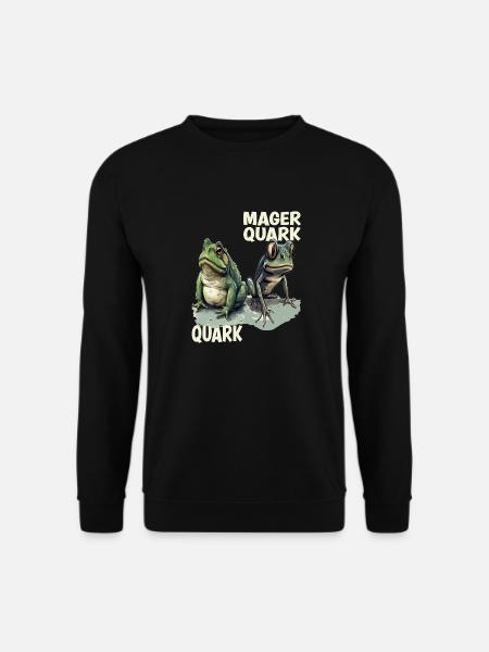 Frosch Kaulquappe Quark Diät Magerquark Wortspiel - Unisex Pullover - Schwarz