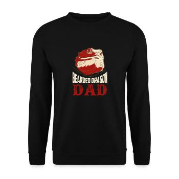 Bearded Dragon Dad Lizard Lover Reptile - Unisex Sweatshirt - black - Front - Alina (178cm) & Michal (187cm)