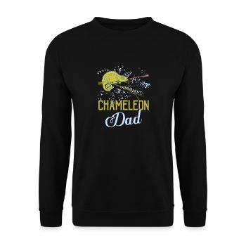 Caméléon Papa Lézard Amant Reptile - Sweat-shirt Unisexe - noir - Devant - Alina (178cm) & Michal (187cm)