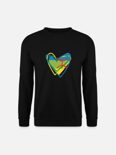 Ich bin Kabylen in meinem Herzen AMAZIGH - Unisex Pullover - Schwarz