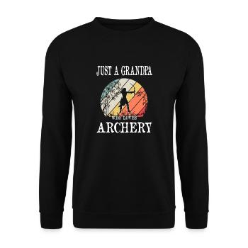 Just A Grandpa Who Loves Archery - Unisex Sweatshirt - black - Front - Alina (178cm) & Michal (187cm)