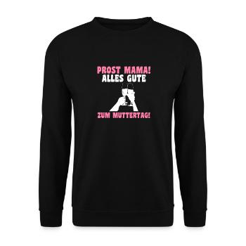 Mutter Muttertag Mama - Unisex Pullover - Schwarz - Vorne - Alina (178cm) & Michal (187cm)