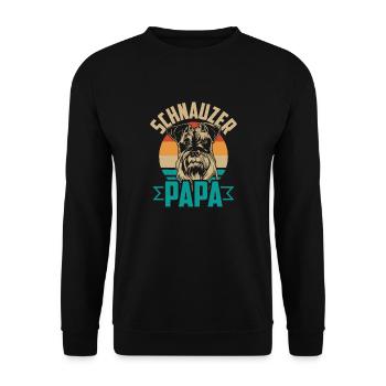 Schnauzer Papa Schnauzers Pet Dog Sayings Dad Fath - Unisex Sweatshirt - black - Front - Alina (178cm) & Michal (187cm)