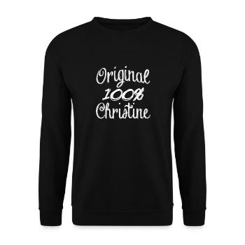 Original 100% Christine - Unisex Sweatshirt - black - Front - Alina (178cm) & Michal (187cm)