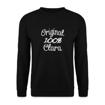 Original 100% Clara - Sweat-shirt Unisexe - noir - Devant - Alina (178cm) & Michal (187cm)
