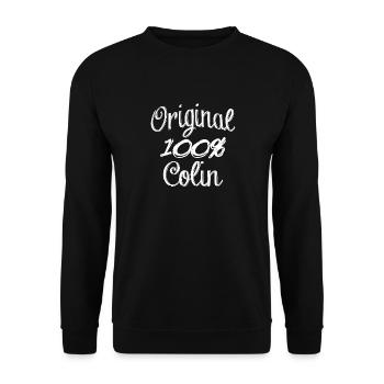 Original 100% Colin - Unisex Pullover - Schwarz - Vorne - Alina (178cm) & Michal (187cm)