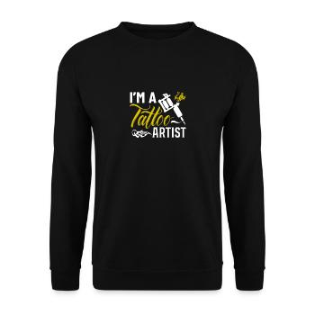 Tattoo Artist Funny Tattoo Tattooist Tattoo Lover - Unisex Sweatshirt - black - Front - Alina (178cm) & Michal (187cm)