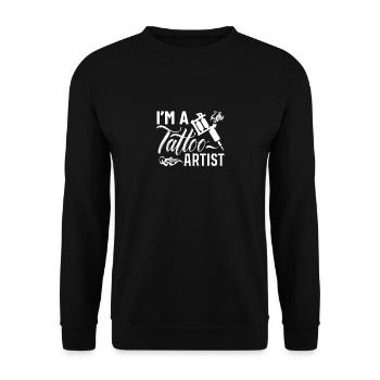 Tattoo Artist Funny Tattoo Tattooist Tattoo Lover - Unisex Sweatshirt - black - Front - Alina (178cm) & Michal (187cm)