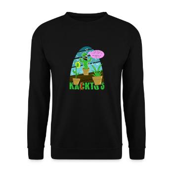 Kaktus Ka(c)ktus Kakteen Pflanzen Cartoon Stuhlgan - Unisex Pullover - Schwarz - Vorne - Alina (178cm) & Michal (187cm)