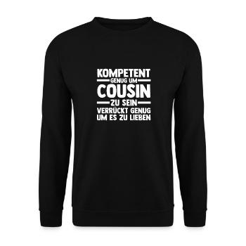 Cousin - Unisex Pullover - Schwarz - Vorne - Alina (178cm) & Michal (187cm)