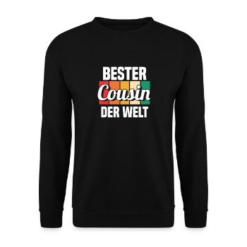 Bester Cousin - Unisex Pullover - Schwarz - Vorne - Alina (178cm) & Michal (187cm)