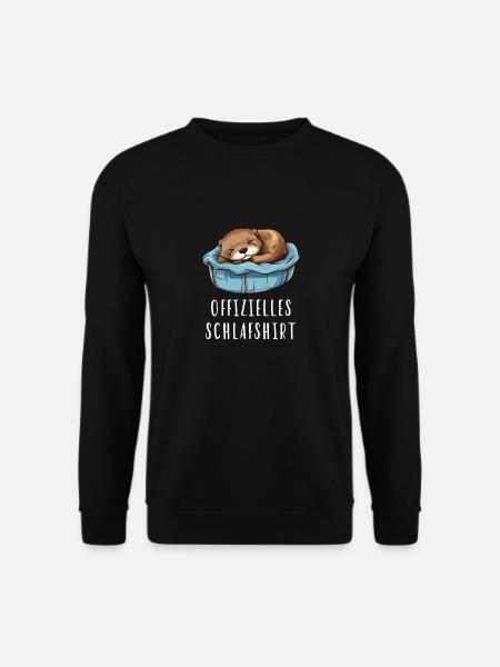 Offizielles Schlafshirt Otter Schlafanzug Seeotter - Unisex Pullover - Schwarz